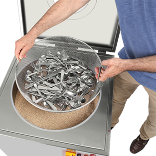 KMS-7000/S Silent Cutlery Dryer Polisher Machine 
