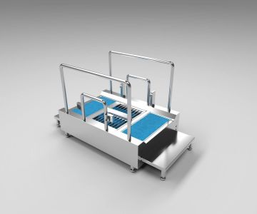 Horizontal Brush Photocell Foot Disinfection Station - Y