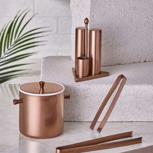 COPPER RETRO BUCKET TABLEWARE AND SERVICE