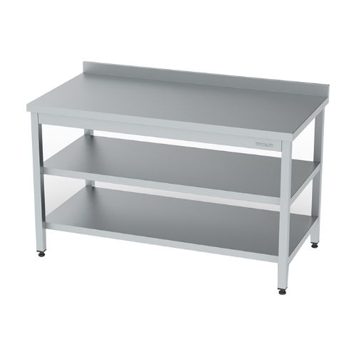 70715801200000  WORK TABLE WITH BOTTOM AND MIDDLE SHELF 1500x700x850mm.