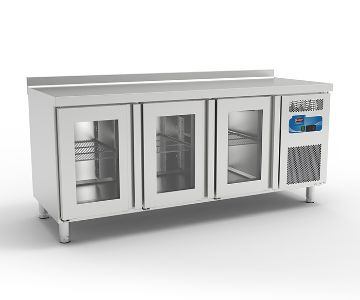 207880888010  COUNTER TYPE REFRIGERATOR 3 GLASS DOORS 1886x700x850mm.