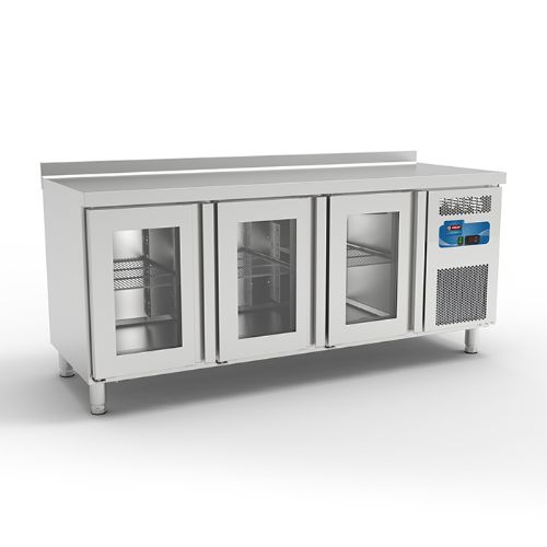 207880888010  COUNTER TYPE REFRIGERATOR 3 GLASS DOORS 1886x700x850mm.