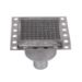 NOVA STAINLESS STEEL FLOOR STRAINER WITH BOTTOM OUTLET 210x210 mm DN 70 PVC OUTLET