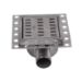 NOVA STAINLESS STEEL FLOOR STRAINER HORIZONTAL OUTLET 210x210 mm DN 50 PVC OUTLET