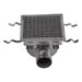 Stainless Steel Floor Strainer Horizontal Outlet 210x210 mm DN 75 PVC OUTLET