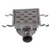 Stainless Steel Floor Strainer Horizontal Outlet 210x210 mm DN 75 PVC OUTLET