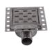 Stainless Steel Floor Strainer Horizontal Outlet 210x210 mm DN 75 PVC OUTLET