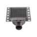 Stainless Steel Floor Strainer Horizontal Outlet 210x210 mm DN 75 PVC OUTLET