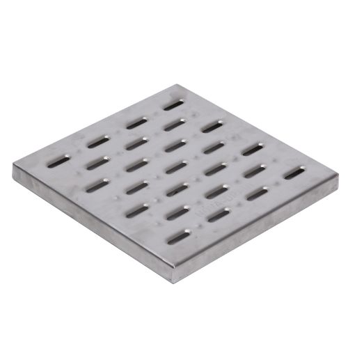 Stainless Steel Floor Strainer Bottom Outlet 300x300 mm DN 75 PVC OUTLET Nova Stainless