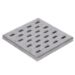 Stainless Steel Floor Strainer Bottom Outlet 300x300 mm DN 75 PVC OUTLET Nova Stainless