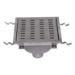 Stainless Steel Floor Strainer Bottom Outlet 300x300 mm DN 75 PVC OUTLET Nova Stainless