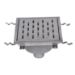 Stainless Steel Floor Strainer Bottom Outlet 300x300 mm DN 75 PVC OUTLET Nova Stainless