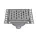 Stainless Steel Floor Strainer Bottom Outlet 300x300 mm DN 75 PVC OUTLET Nova Stainless