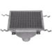 Stainless Steel Floor Strainer Bottom Outlet 300x300 mm DN 75 PVC OUTLET Nova Stainless