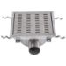 Stainless Steel Floor Strainer Horizontal Outlet 300x300 mm DN 50 PVC OUTLET Nova Stainless