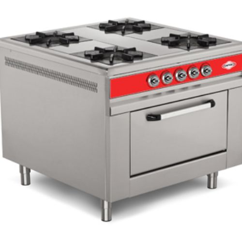 Gas Range With Oven 4 Burners