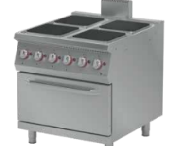 SERIE 900 4 Square Electric Hot Plate Range W / ElectricOven 