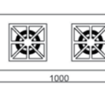 GKO302-ECO Open Gas Burner W/BaseShelf 