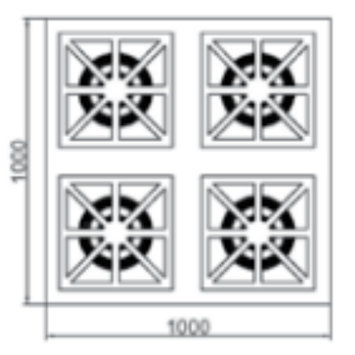 GKO404-ECO Open Gas Burner W/BaseShelf 