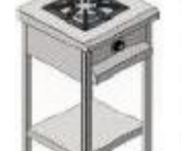 KRCS.TROG.440.CE GAS COOKER WITH BASE SHELF 