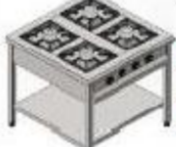 KRCS.TROG.990.CE GAS COOKER WITH BASE SHELF