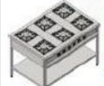 KRCS.TROG.1510.CE GAS COOKER WITH BASE SHELF
