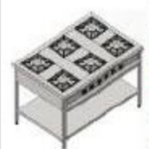 KRCS.TROG.1510.CE GAS COOKER WITH BASE SHELF