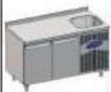 CS-TEK 2-600-E COUNTER TYPE REFRIGERATORS W/SINK