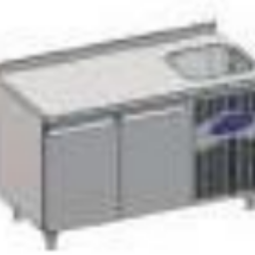 CS-TEK 2-600-E COUNTER TYPE REFRIGERATORS W/SINK