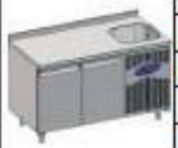 CS-TEK 2 D-600-E COUNTER TYPE REFRIGERATORS W/SINK