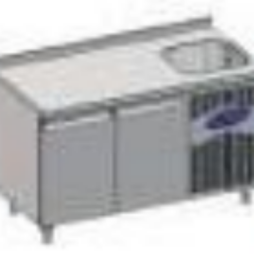 CS-TEK 2 D-600-E COUNTER TYPE REFRIGERATORS W/SINK