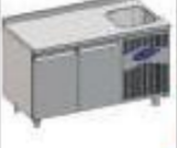 CS-TEK 2 D-700-E COUNTER TYPE REFRIGERATORS W/SINK