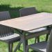 California Armless Compact 70*120 Cappicino Table Set