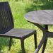 California Armless Compact Round Black Table Set