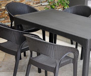 Comfort Rattan 90*150 Tablet Set Brown